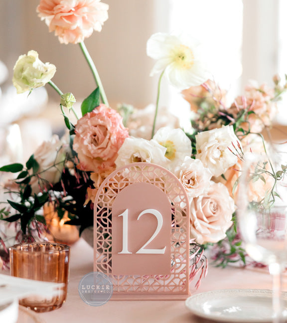 Pattern Cut Out Table Numbers