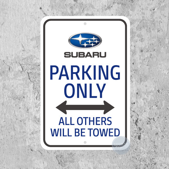 Subaru Parking Sign